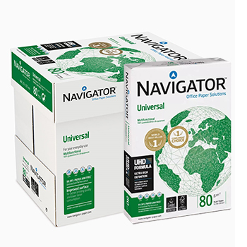 Papel 080gr Fotocopia A4 Navigator Premium Universal 5x500 Folhas