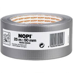 Fita Adesiva Tecido (Duct tape) NOPI 50mmx25m Prata 1un