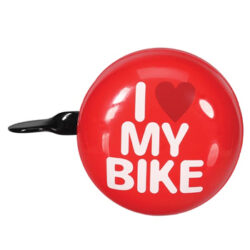 Campainha para Bicicleta Ø 8cm I LOVE MY BIKE Vermelho